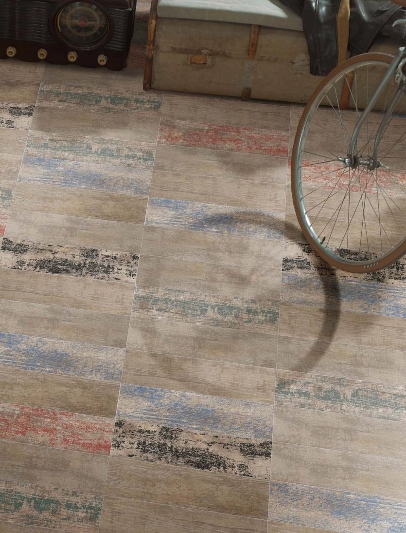 빈티지 우드 블루 포세린 VINTAGE WOOD PO 시공